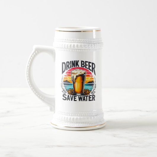 レトロサンセットビール ビールジョッキ (左)