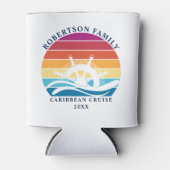 レトロサンセットファミリークルーズシップホイール 缶クーラー (正面)