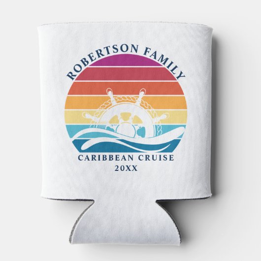 レトロサンセットファミリークルーズシップホイール 缶クーラー (裏面)