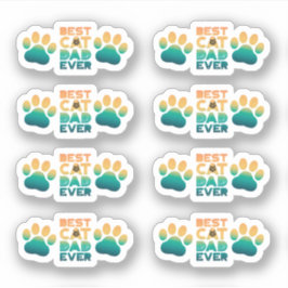 レトロサンセットフォトファーザーズ最高のデイキャットパパエバー シール