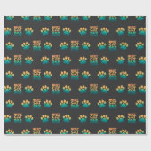 レトロサンセットフォトファーザーズ最高のデイキャットパパエバー ラッピングペーパー (フラット)