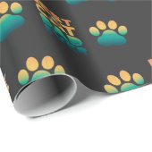 レトロサンセットフォトファーザーズ最高のデイキャットパパエバー ラッピングペーパー (ロールコーナー)