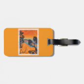 レトロサンセットフォレストランドスケープ抽象芸術 ラゲッジタグ (裏面横)