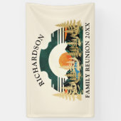 レトロサンセットマウンテンフォレ素朴ストファミリー懇親会 横断幕 (縦)