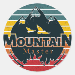 レトロサンセットマウンテンマスター ラウンドシール