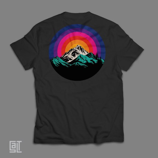 レトロサンセットマウンテン Tシャツ