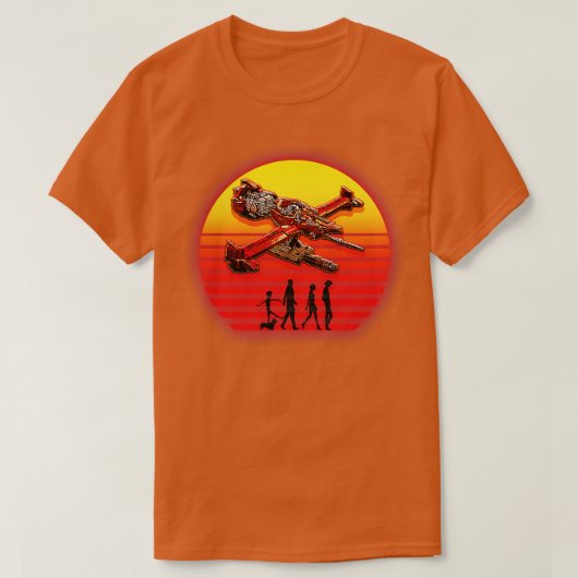 レトロサンセットメカジキ Tシャツ (デザイン正面)