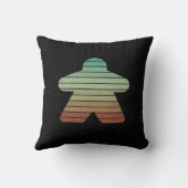 レトロサンセットメープルボードゲームラバーパステルブラック クッション (裏面)