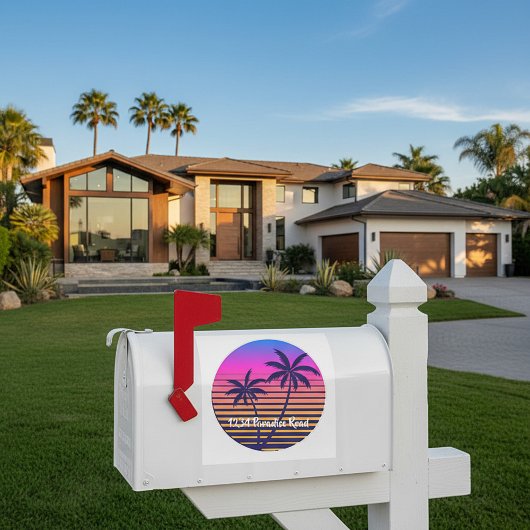 レトロサンセットメールボックスシール シール