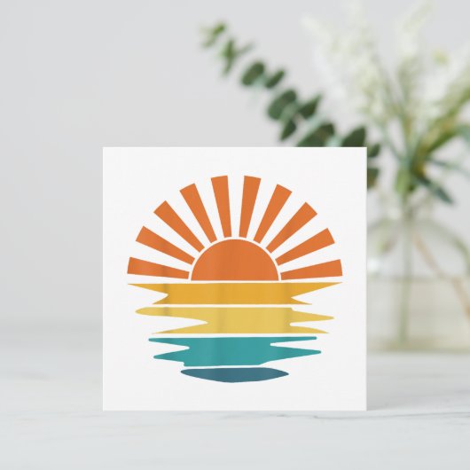 レトロサンセットレイズウェーブドヴィンテージレトロサンシャインサン 招待状 (スタンド正面)