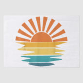 レトロサンセットレイズウェーブドヴィンテージレトロサンシャインサン 薄葉紙 (正面)