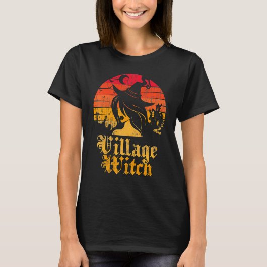 レトロサンセットヴィレッジウィッチ Tシャツ (正面)