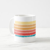 レトロサンセットヴィンテージビコンフリセペットドッグ恋人 コーヒーマグカップ (正面左)