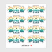 レトロサンセット写真母最高のの日猫ママ シール (シート)