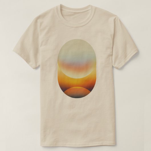 レトロサンセット抽象グラフィックTシャツ Tシャツ (デザイン正面)