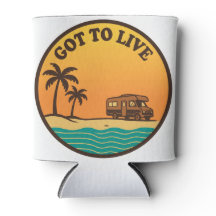 レトロサンセット缶クーラー Got To Live - RVキャンプG