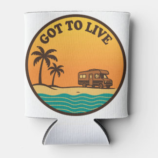 レトロサンセット缶クーラー Got To Live - RVキャンプG 缶クーラー