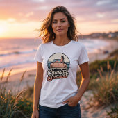 レトロサンセット美学ウィメンズTシャツ Tシャツ
