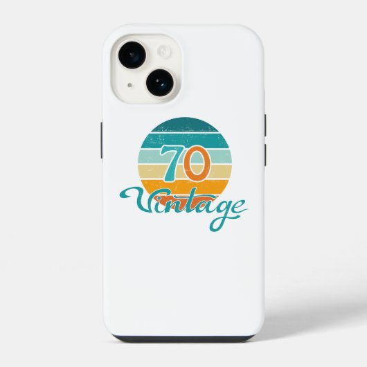 レトロサンセット70ヴィンテージ風 iPhoneケース (裏面)