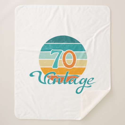レトロサンセット70ヴィンテージ シェルパブランケット (正面)