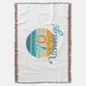 レトロサンセット70ヴィンテージ スローブランケット (正面縦)