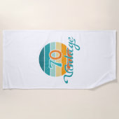 レトロサンセット70ヴィンテージ ビーチタオル (正面)