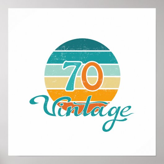 レトロサンセット70ヴィンテージ ポスター (正面)