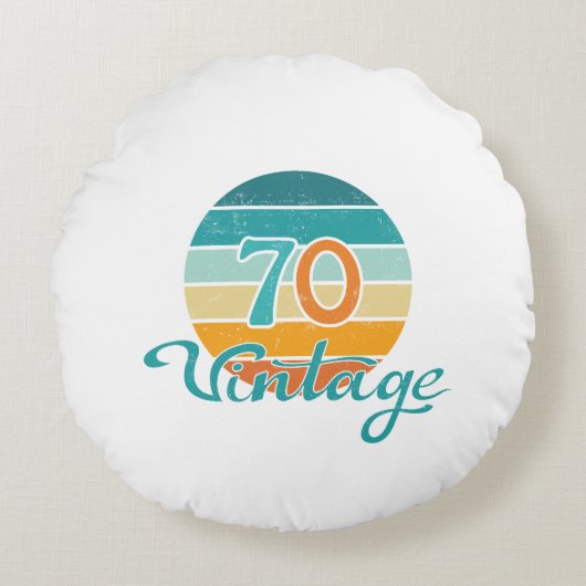 レトロサンセット70ヴィンテージ ラウンドクッション (正面)