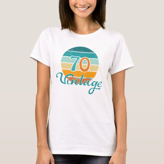 レトロサンセット70ヴィンテージ Tシャツ (正面)