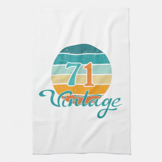 レトロサンセット71ヴィンテージ キッチンタオル (縦)