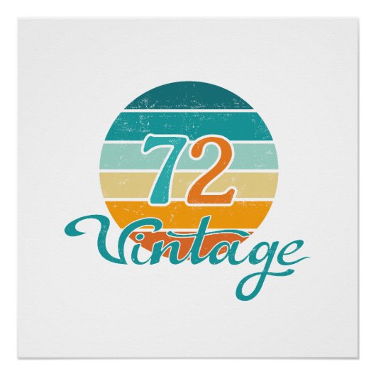 レトロサンセット72ヴィンテージ風 ポスター (正面)