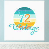 レトロサンセット72ヴィンテージ キャンバスプリント (インサイチュ (ウッドフロア))