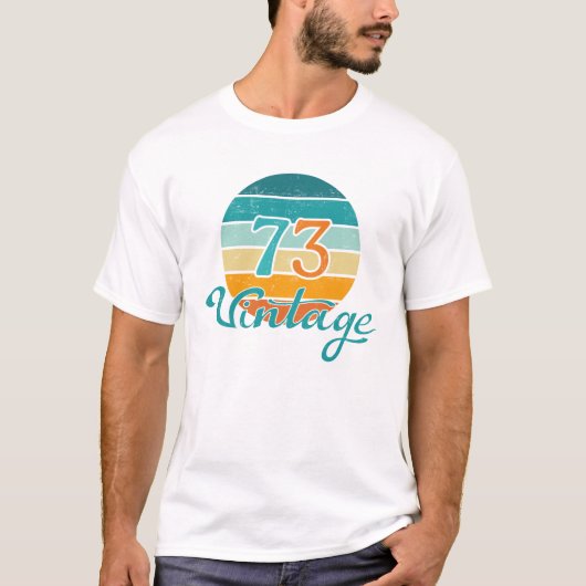 レトロサンセット73ビンテージ風 Tシャツ (正面)