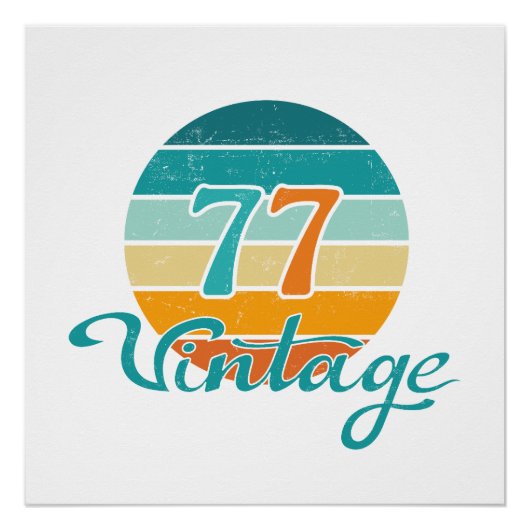 レトロサンセット77ヴィンテージ風 ポスター (正面)