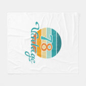 レトロサンセット78ヴィンテージ フリースブランケット (正面(横))