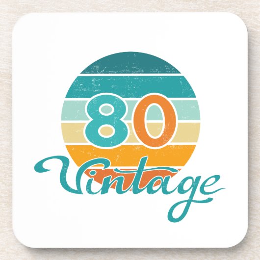 レトロサンセット80ヴィンテージ加工 コースター (正面)