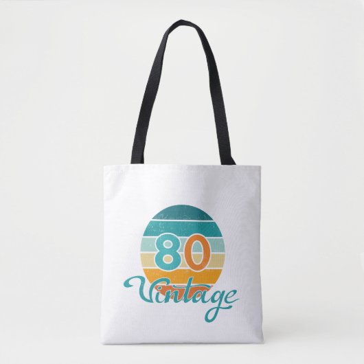 レトロサンセット80ヴィンテージ風 トートバッグ (正面)