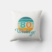 レトロサンセット80動揺してヴィンテージ クッション (裏面)