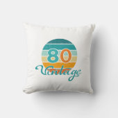 レトロサンセット80動揺してヴィンテージ クッション (正面)