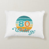 レトロサンセット80年代ビンテージ風ダスト加工 アクセントクッション (裏面)