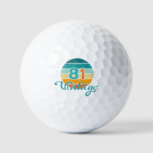 レトロサンセット81ヴィンテージ風 ゴルフボール (正面)