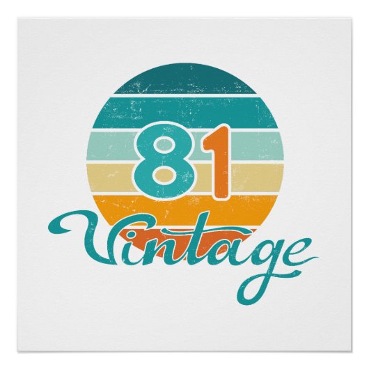 レトロサンセット81ヴィンテージ風 ポスター (正面)