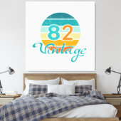 レトロサンセット82ヴィンテージ風 キャンバスプリント (インサイチュ (寝室))