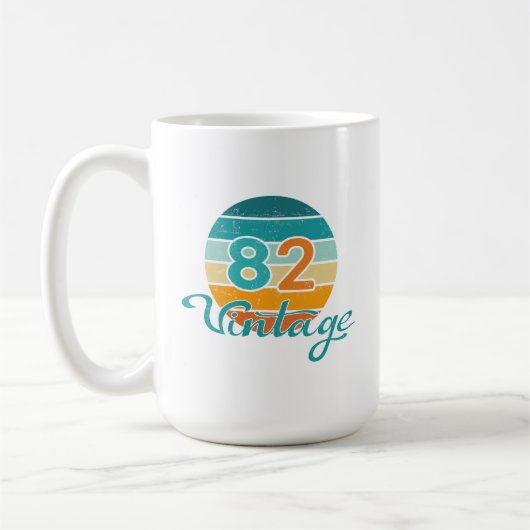 レトロサンセット82ヴィンテージ風 コーヒーマグカップ (左)