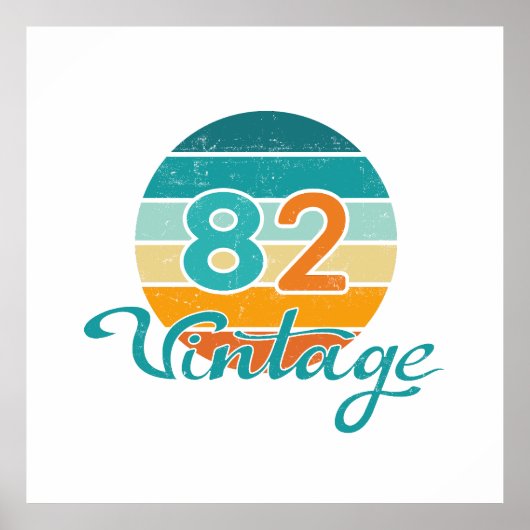 レトロサンセット82ヴィンテージ風 ポスター (正面)