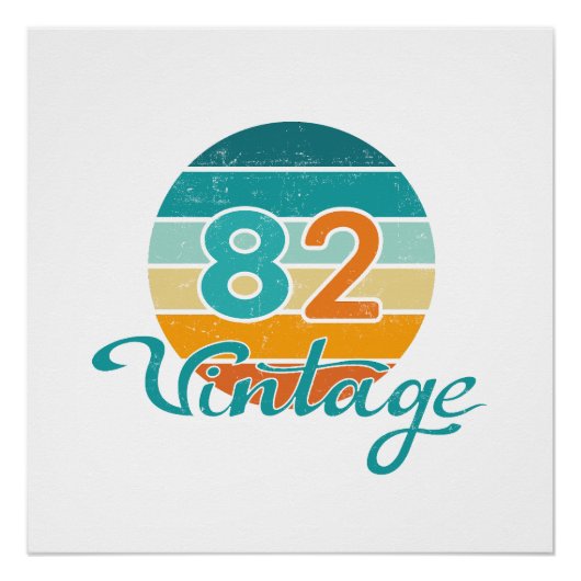 レトロサンセット82ヴィンテージ風 ポスター (正面)