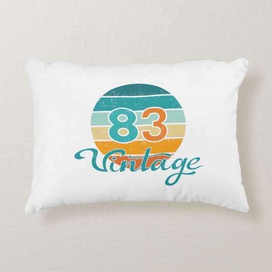 レトロサンセット83ヴィンテージ風 アクセントクッション (正面)