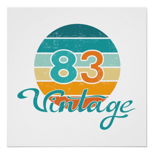 レトロサンセット83ヴィンテージ風 ポスター (正面)