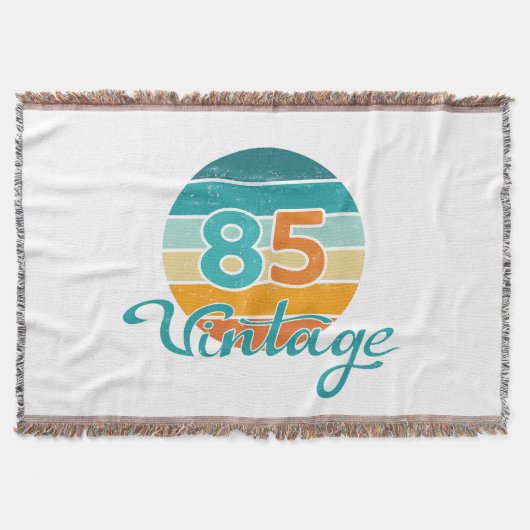 レトロサンセット85ヴィンテージ風 スローブランケット (正面)