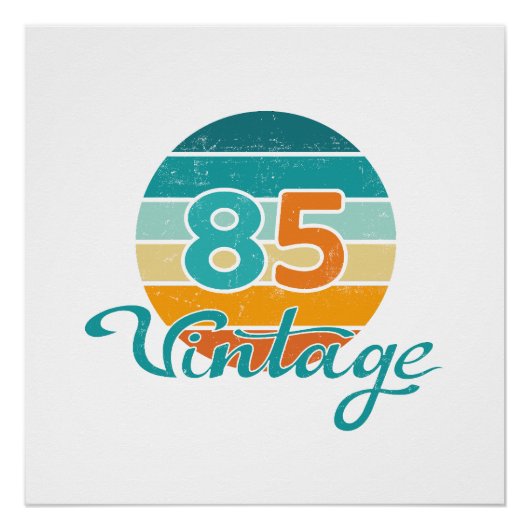 レトロサンセット85ヴィンテージ風 ポスター (正面)
